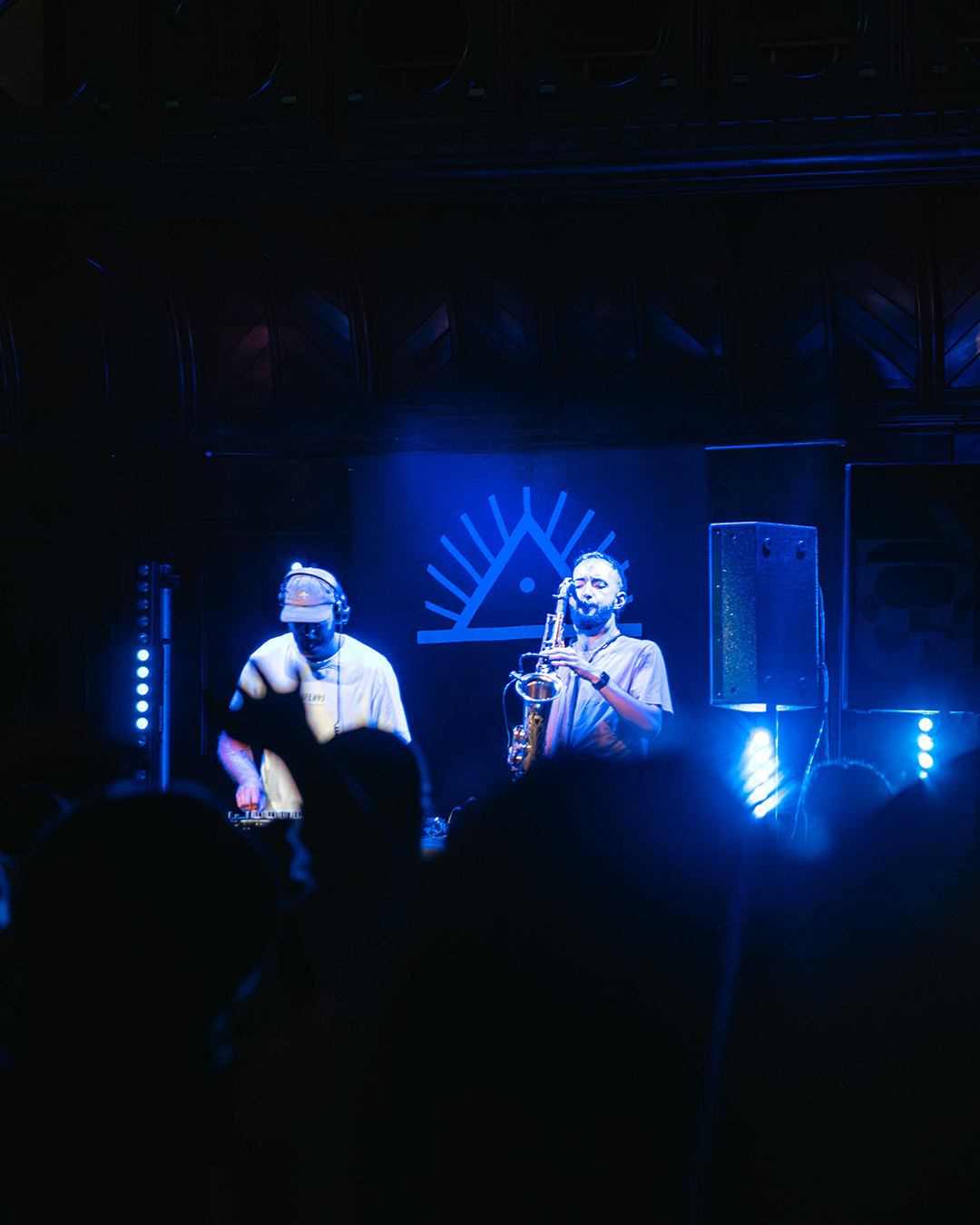 Night Music — sax and DJ on stage